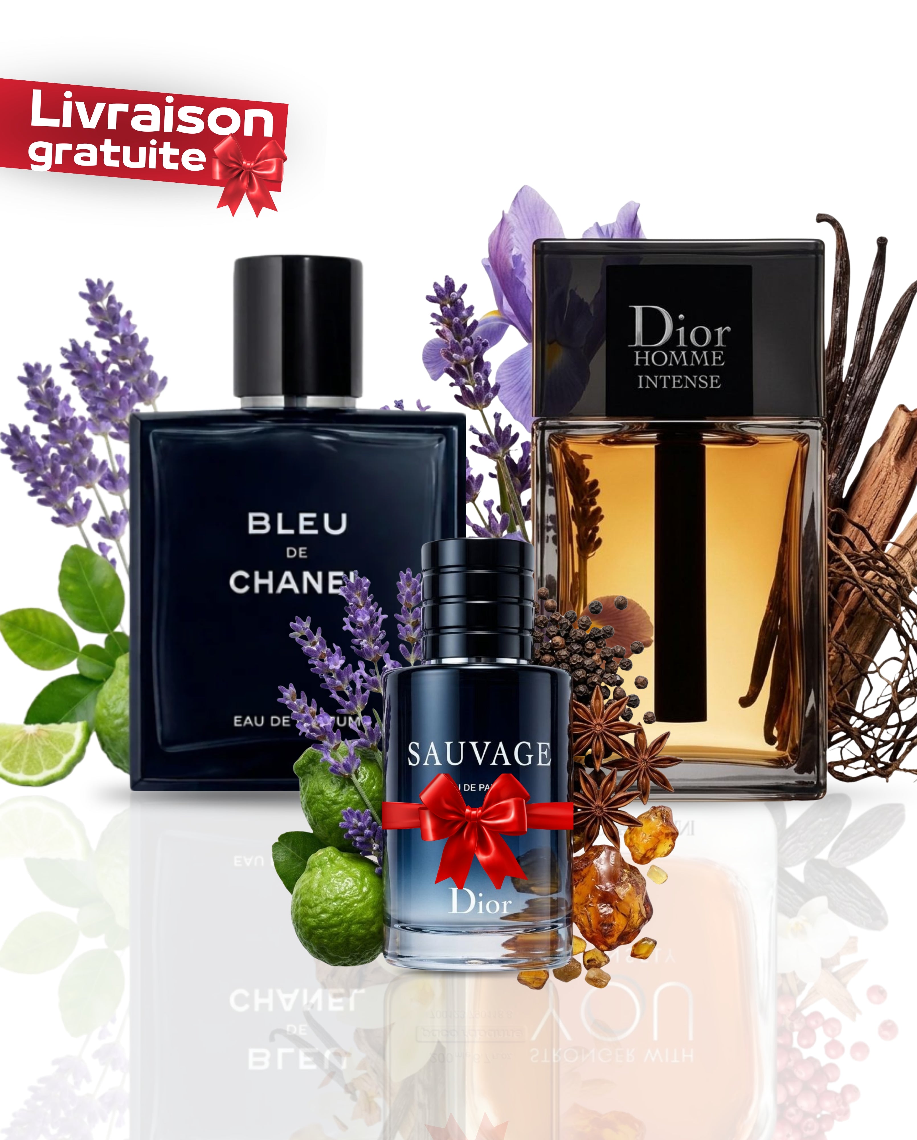 BLEU 10ML + DIOR 10ML +SAUVAGE 10ML