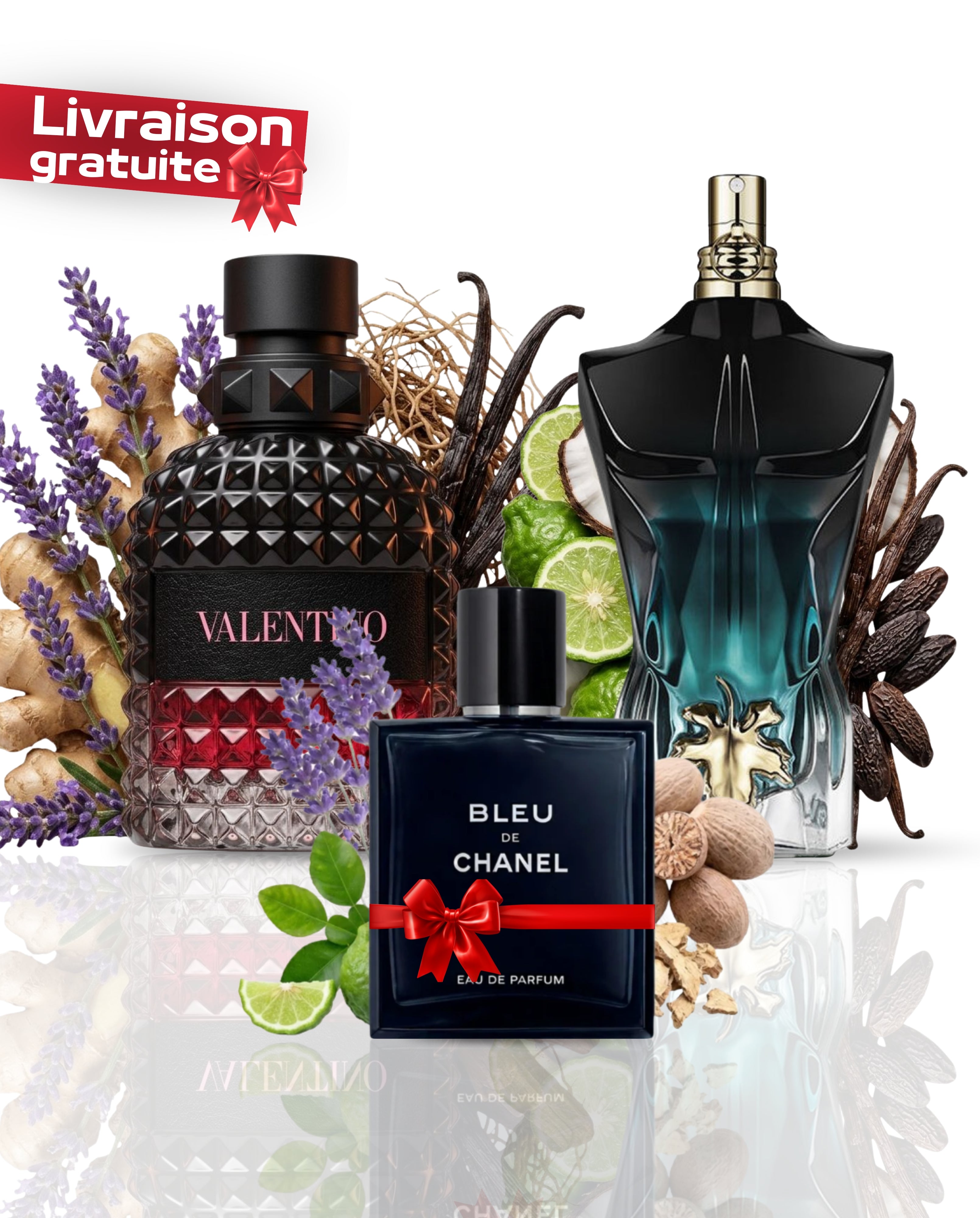 Valentino Born in Roma 10ML + Bleu de Chanel  10ML+ Le Beau 10ML