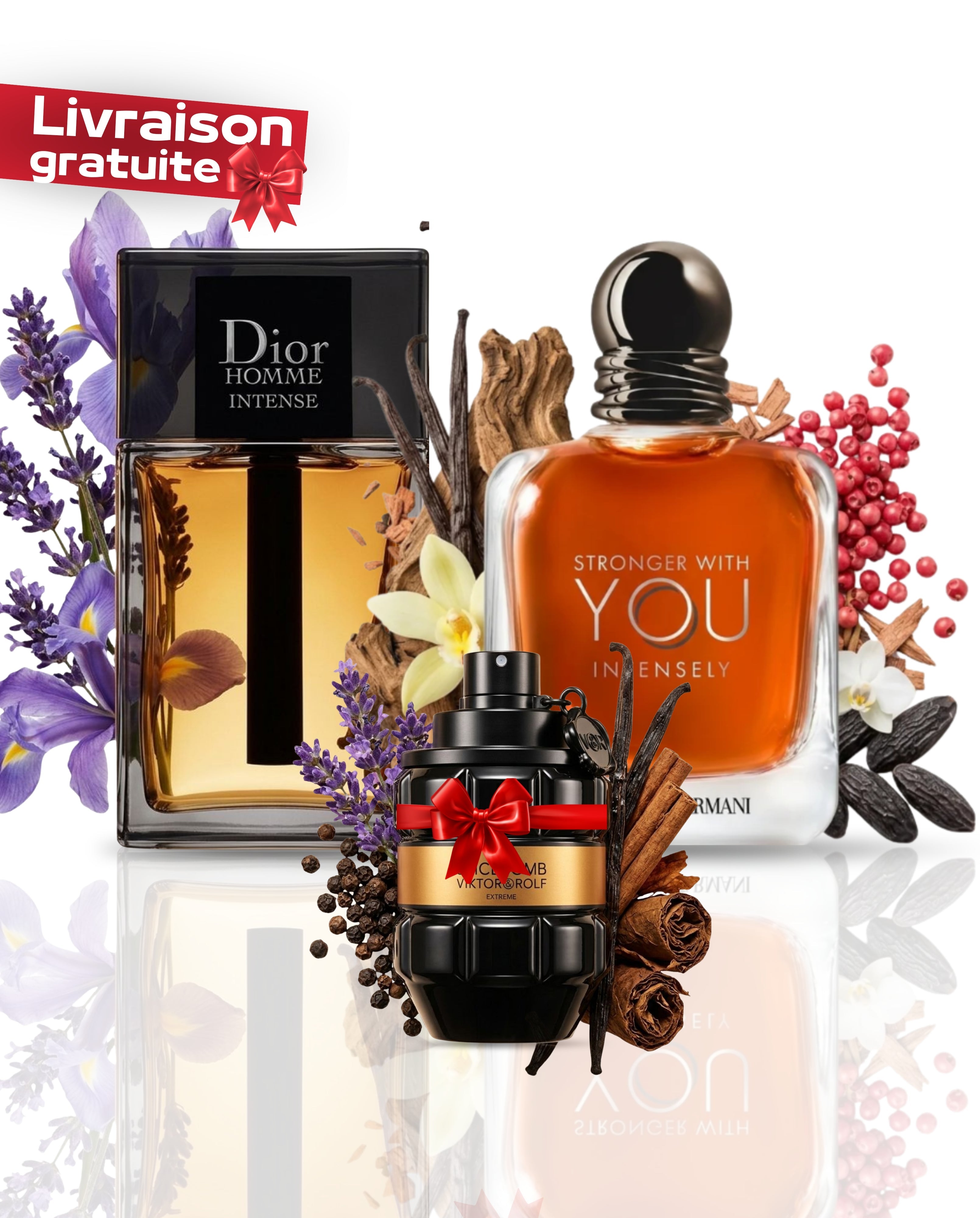 Dior Homme Intense 10ML + Stronger With You Intensely 10ML + Spicebomb Extreme 10ML